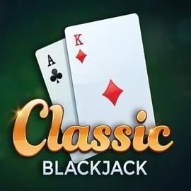 Classic Blackjack online game logo by Red Tiger Gaming on vincispins.eu