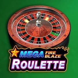 Mega Fire Blaze Roulette online game logo by Playtech on vincispins.eu