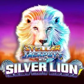 Stellar Jackpots with Silver Lion slot visual from Lightning Box Game available on vincispins.eu